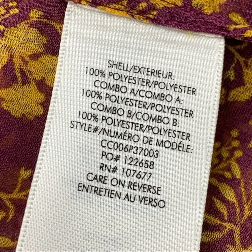 Alice + Olivia Floral Sheer Blouse - Yellow and Red - Picture 9 of 12